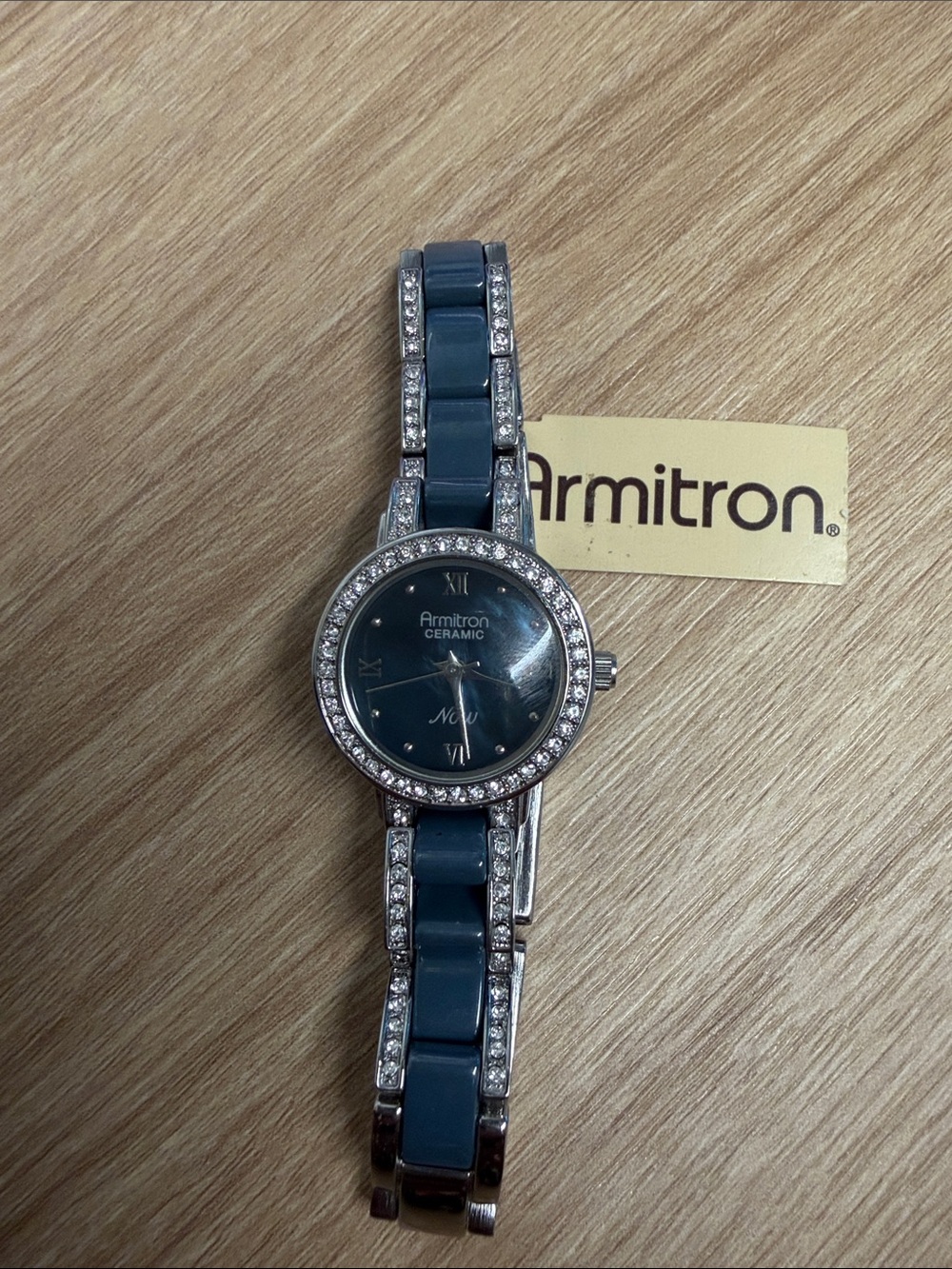 Armitron Ceramic Gray and Silver Crystal-Accent Women's Watch